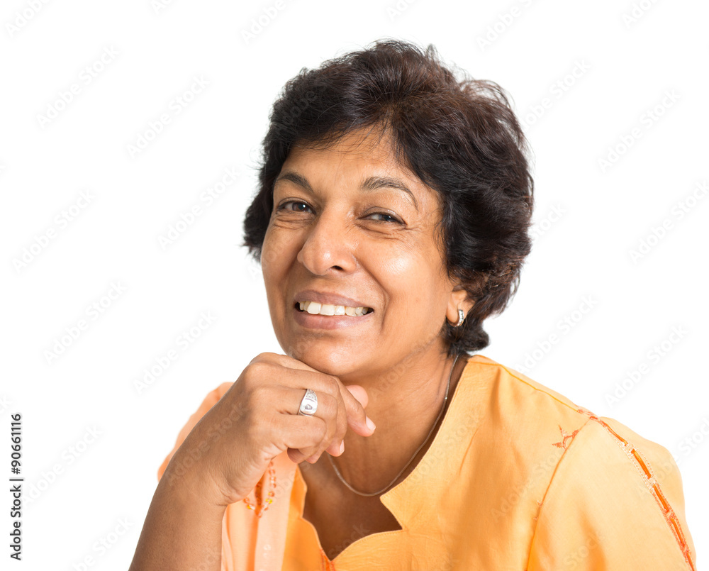 Indian mature woman smiling Indian mature woman smiling