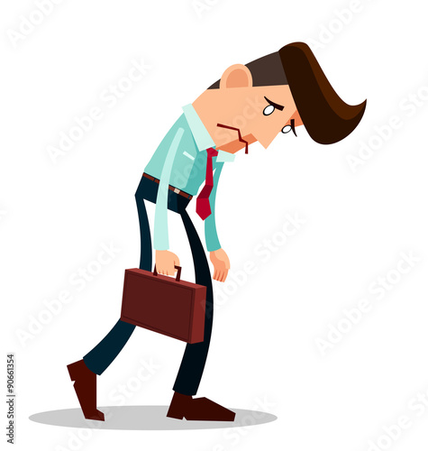 frustrated young worker