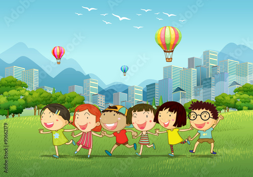 Children playing in the park
