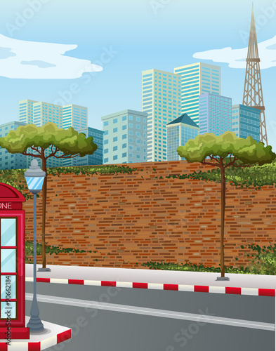 Street corner in the city