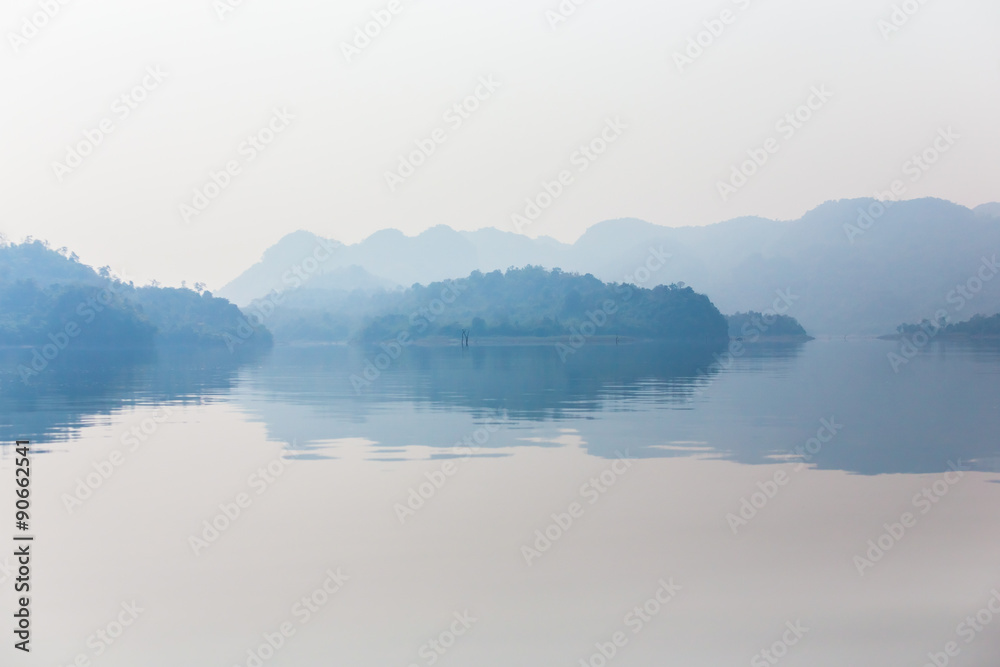 Beautiful lake reflection in the water Beautiful lake reflection in the water