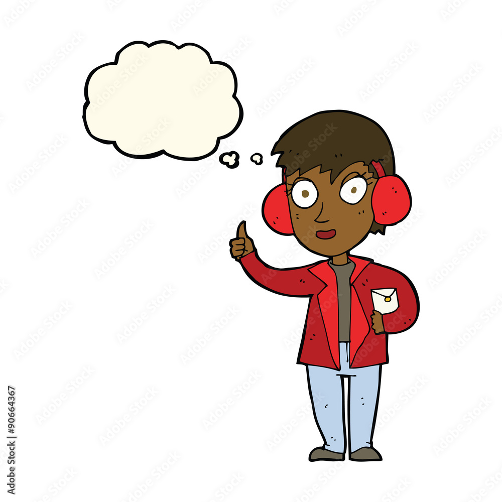 cartoon air force woman with thought bubble cartoon air force woman with thought bubble