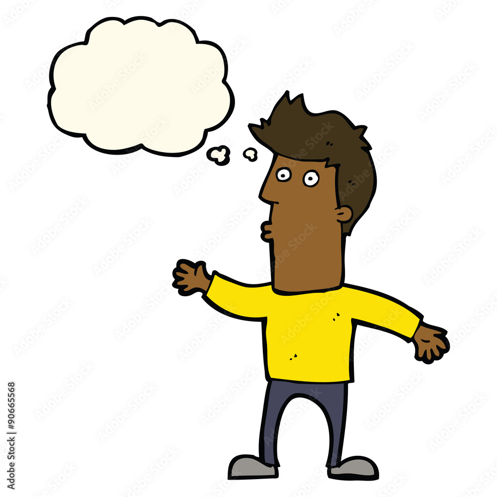cartoon surprised man with thought bubble cartoon surprised man with thought bubble