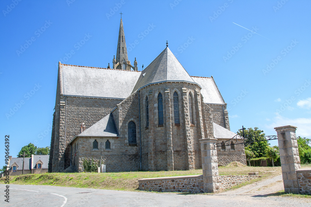 Eglise Notre Dame de saint Jacut de la mer, Côtes d'Armor, Bretagne, France 