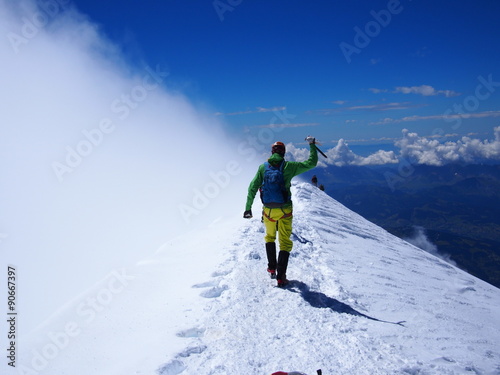 Canvas Print Climbing Mont Blanc, Frane
