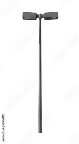 street lamppost isolated on white background with clipping path