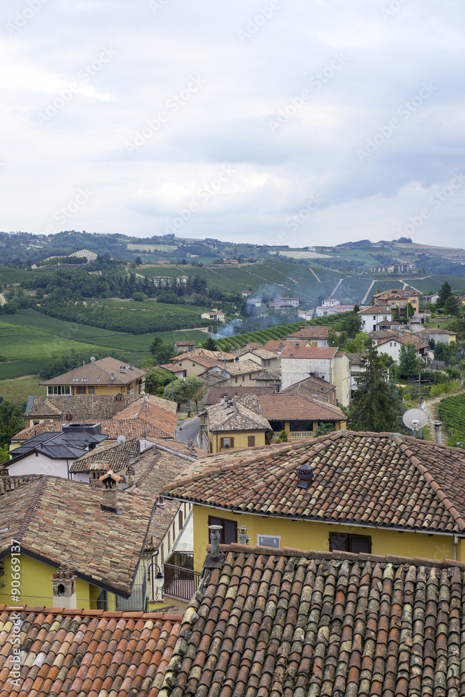 Langhe Hilly Region: viewpoint of Serralunga d'Alba (Cuneo). Color image Langhe Hilly Region: viewpoint of Serralunga d'Alba (Cuneo). Color image