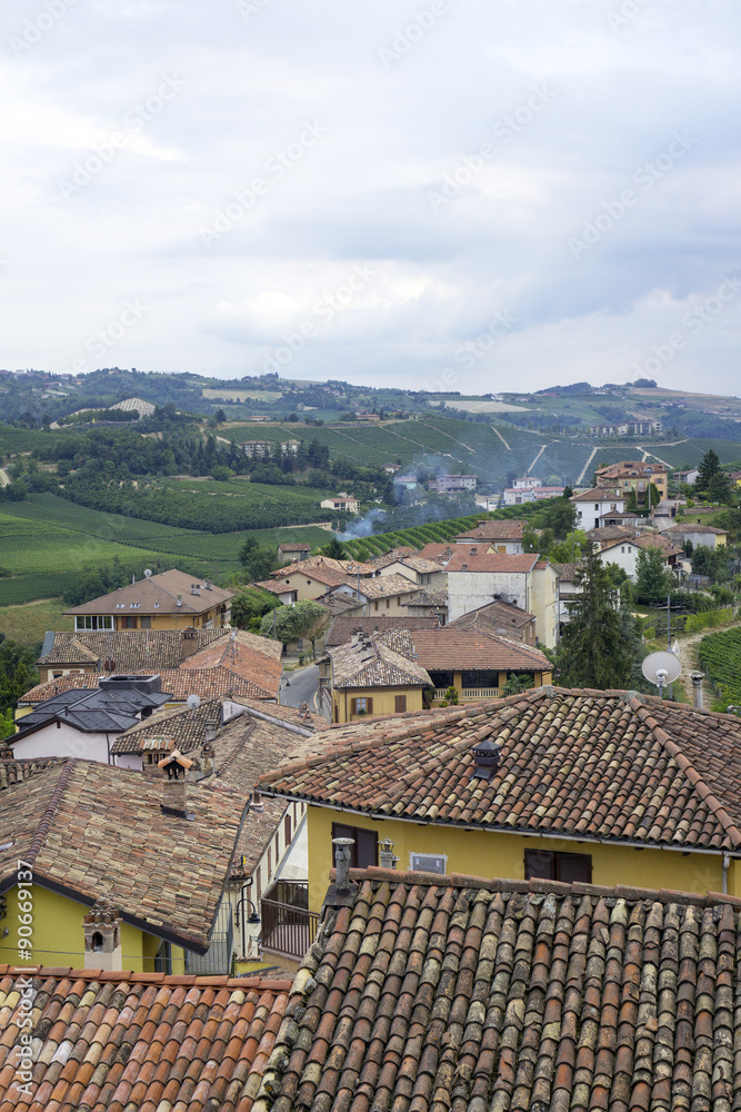 Langhe Hilly Region: viewpoint of  Serralunga d'Alba (Cuneo). Color image