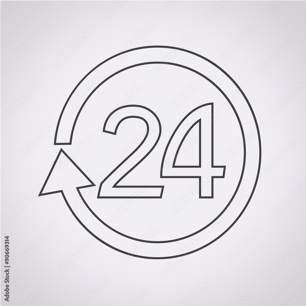 24 hours icon 24 hours icon