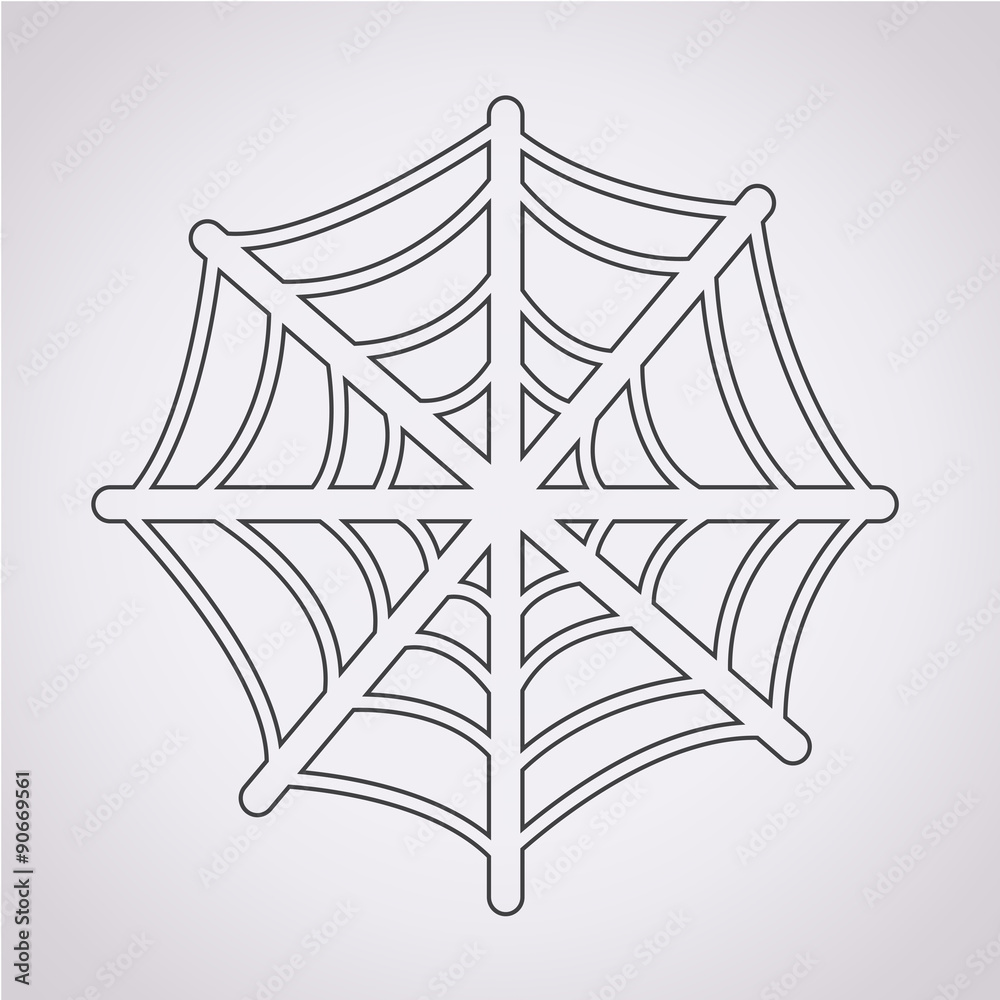 Fototapeta premium Spider web icon