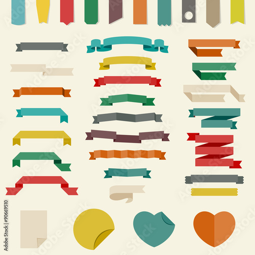 Flat design elements