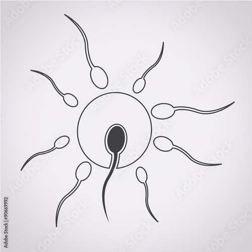 Human sperm cell icon