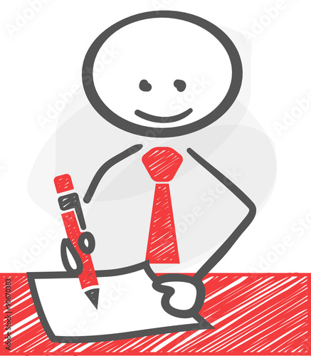 stickman table signing contract business red