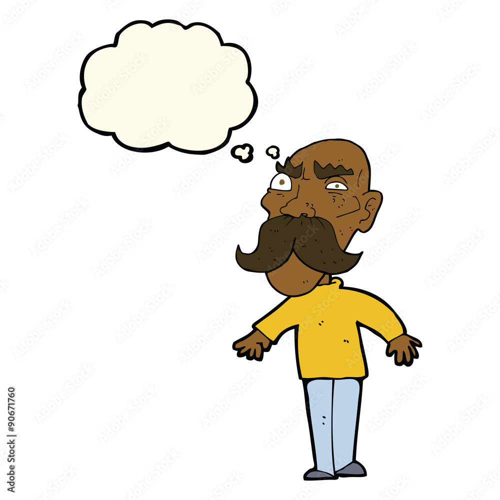 cartoon angry old man with thought bubble cartoon angry old man with thought bubble