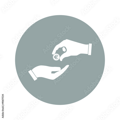  give alms Flat icon