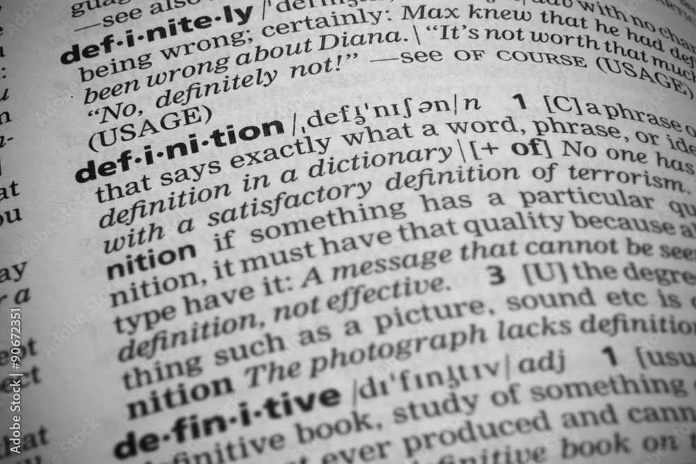 Definition in Dictionary - obrazy, fototapety, plakaty 