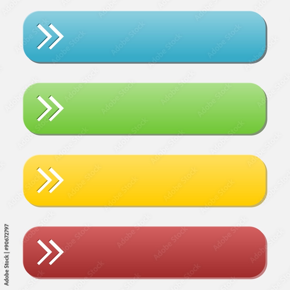 Colorful long rounded buttons Colorful long rounded buttons
