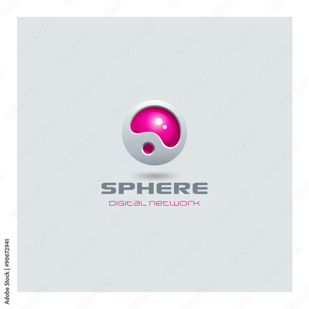 Sphere abstract futuristic Logo media web technology design Sphere abstract futuristic Logo media web technology design