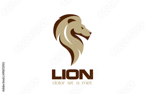 Lion Logo design vector template. Business Finance symbol photo