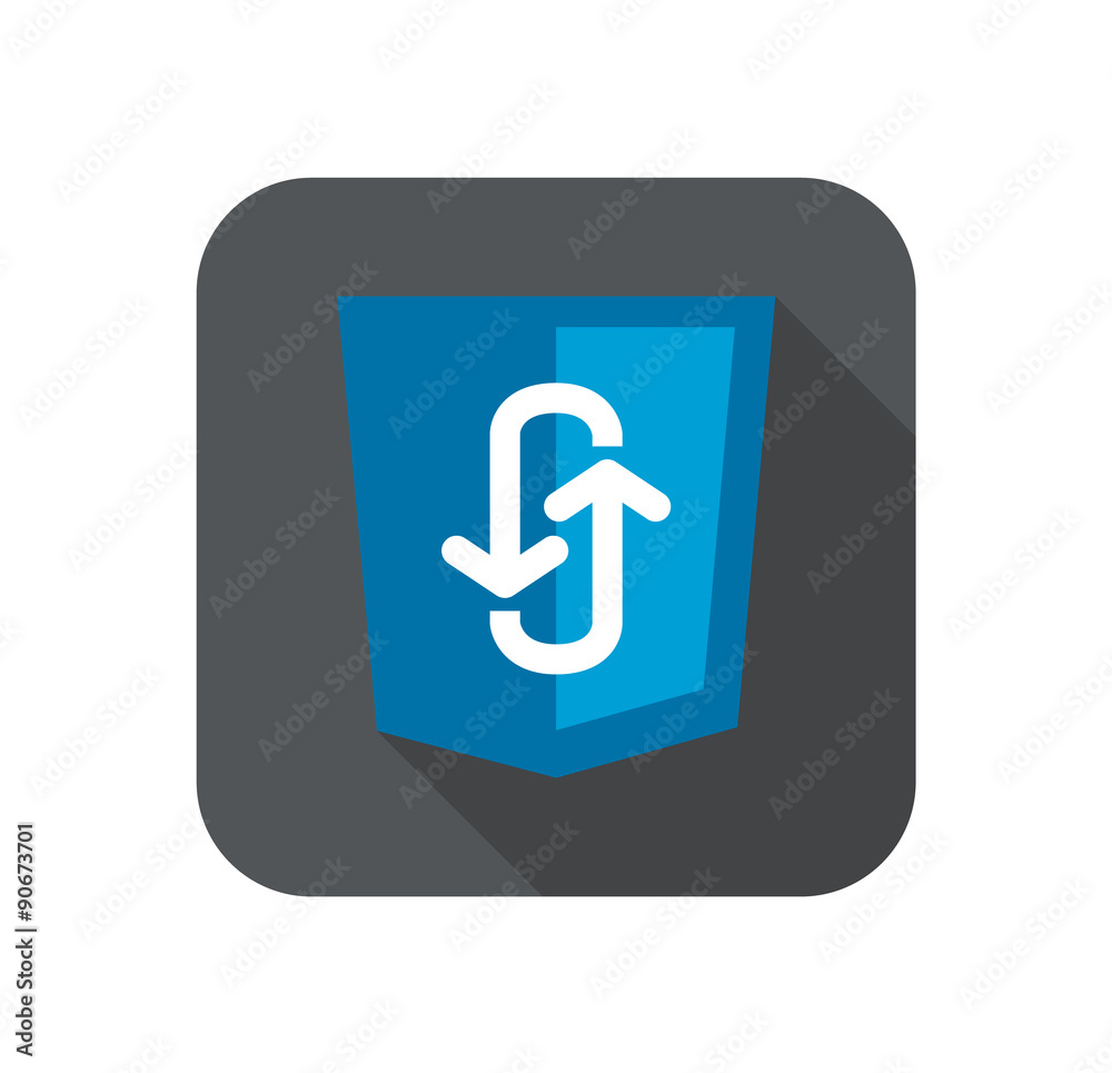 Illustration of blue shield with programming technology ajax Illustration of blue shield with programming technology ajax