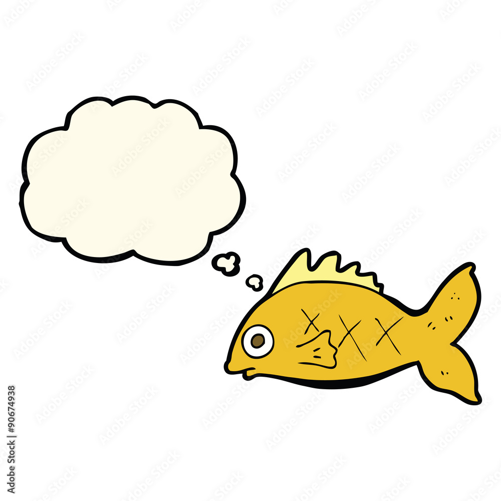 cartoon fish with thought bubble cartoon fish with thought bubble