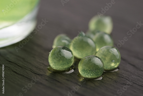 Fototapeta Naklejka Na Ścianę i Meble -  mint caviar, molecular gastronomy