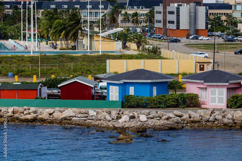 Colorful Cottages on Curacao Coast