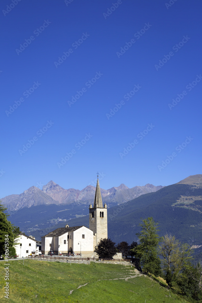 Aosta valley summer panorama. Color image