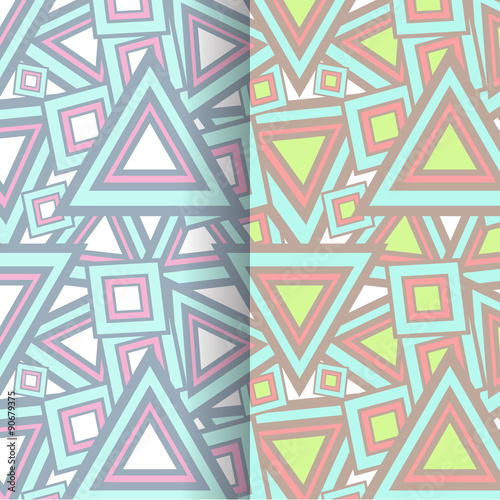 Triangles and rhombus temperate colors