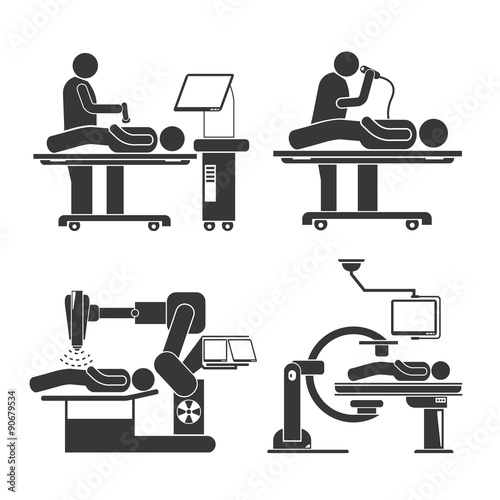 robotic surgery, medical robot icons