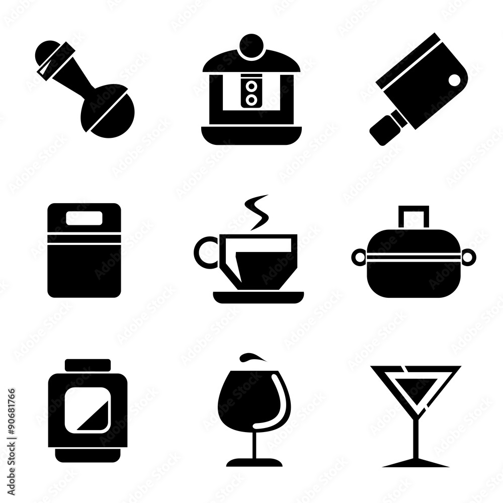 food and kitchen icons food and kitchen icons