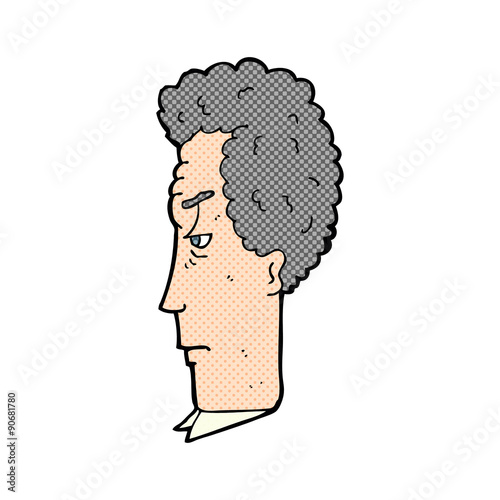 cartoon grey haired man