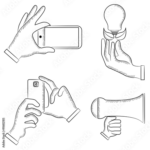 sketch hand gestures