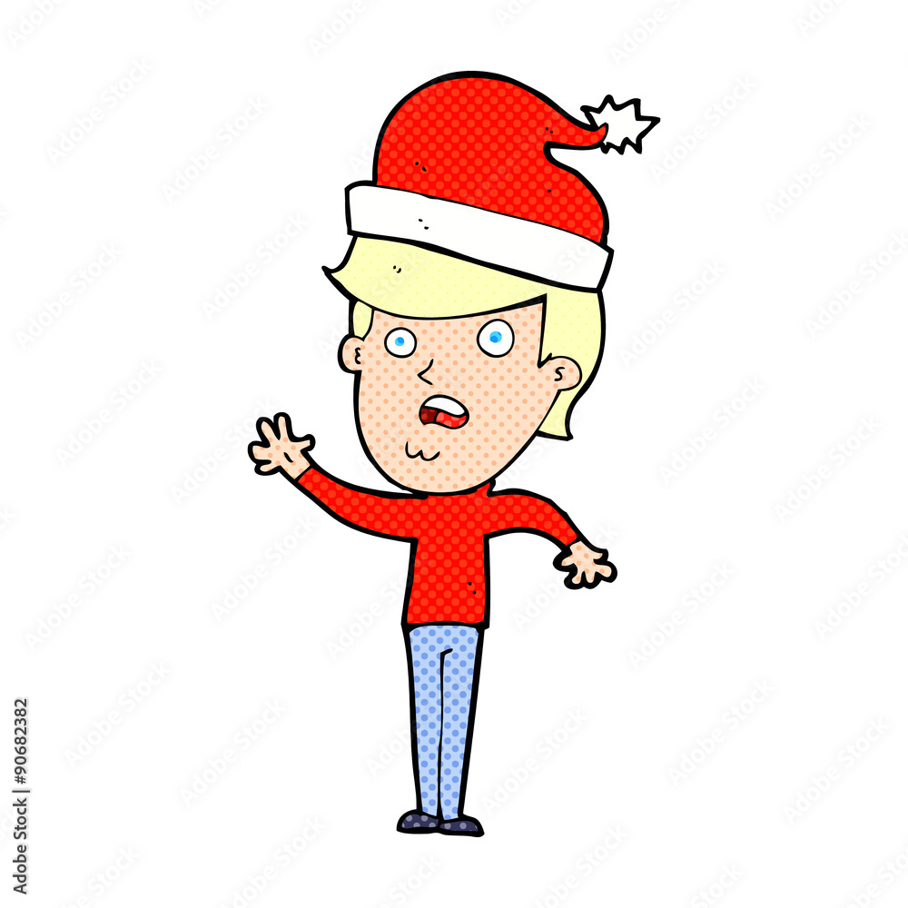 cartoon man ready for christmas cartoon man ready for christmas