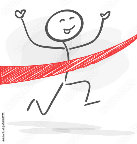stickman goal winner work red