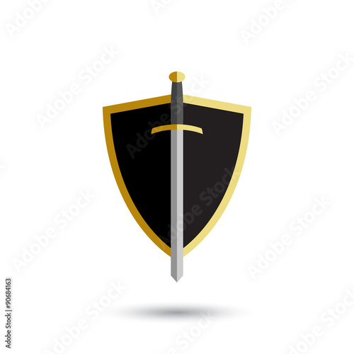 Shield with sword 