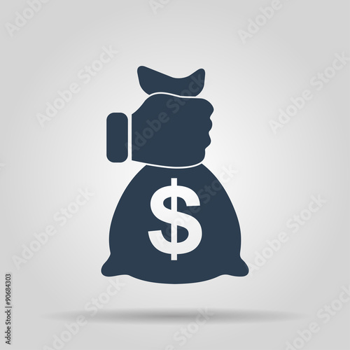 Pictograph of money in hand