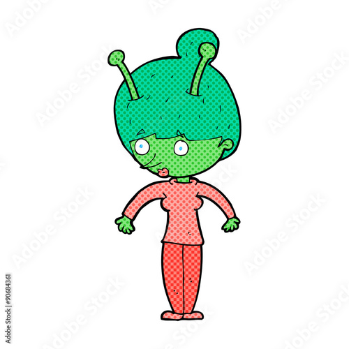 cartoon alien woman