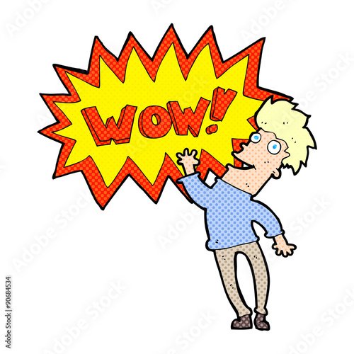 cartoon amazed man
