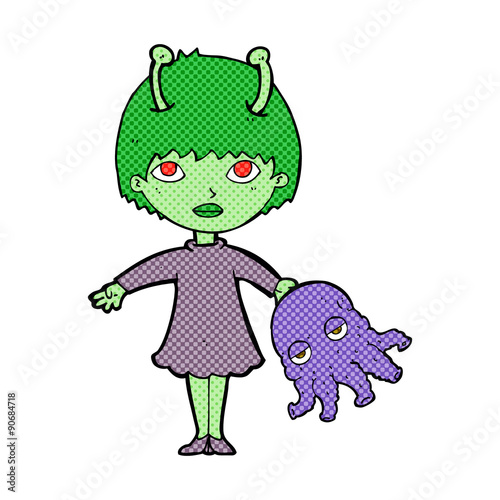 cartoon alien woman