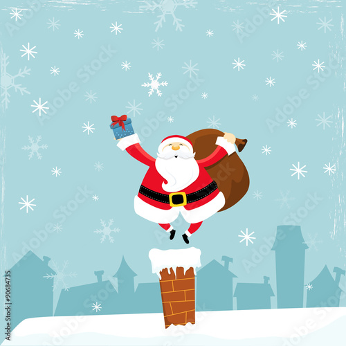 Santa On Chimney