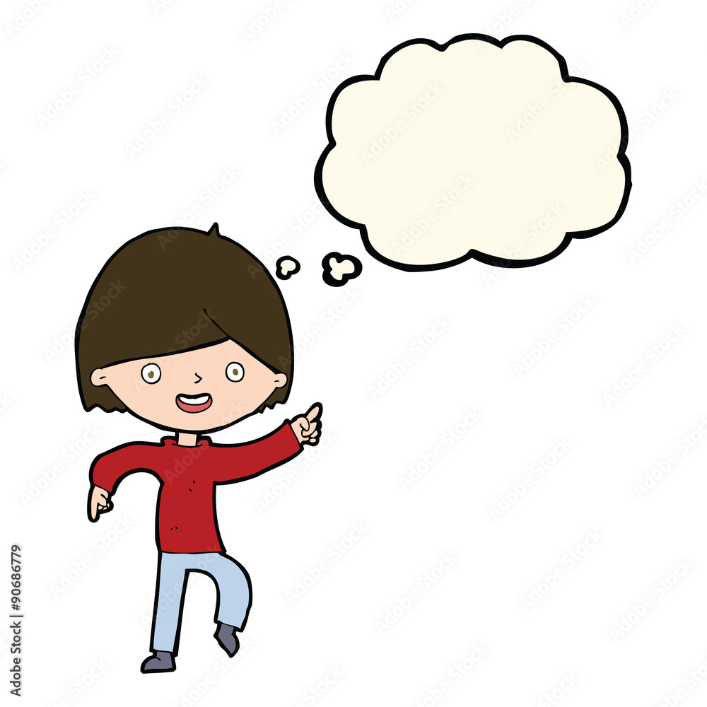 cartoon man pointing with thought bubble cartoon man pointing with thought bubble