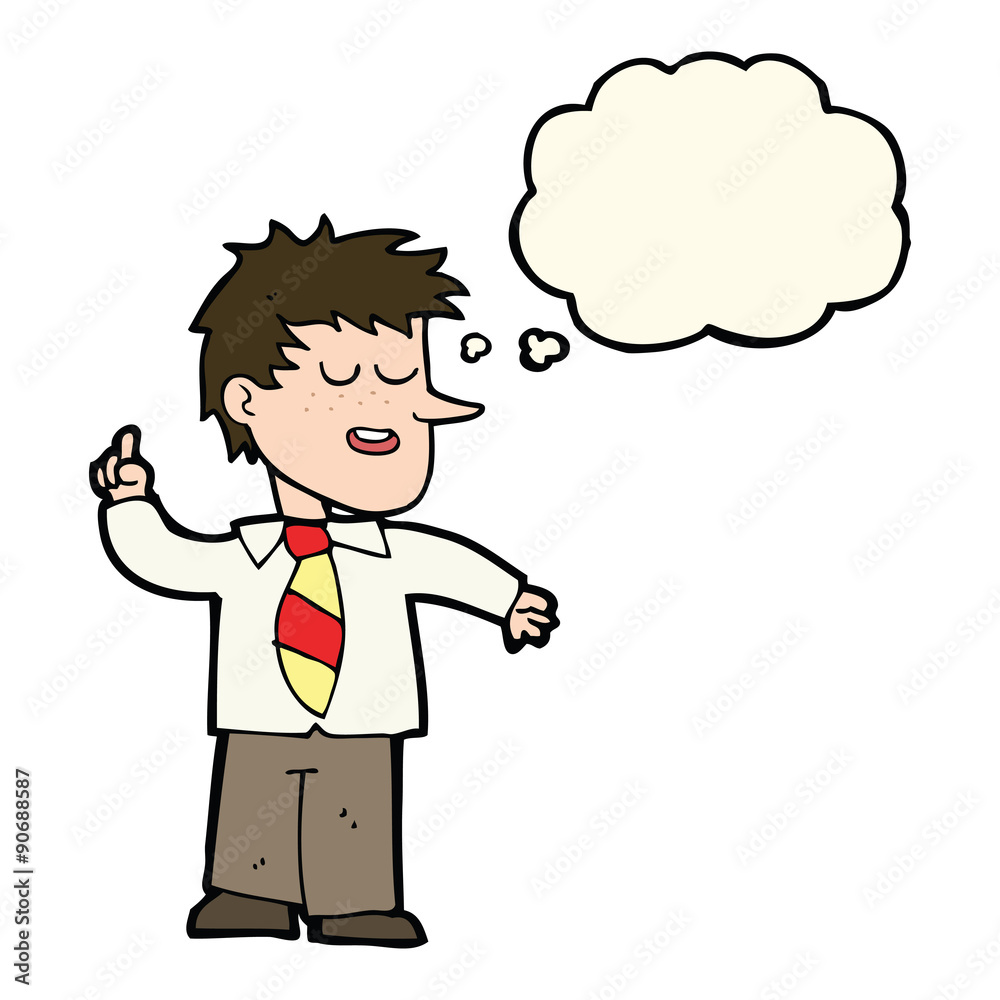 cartoon man with good idea with thought bubble cartoon man with good idea with thought bubble
