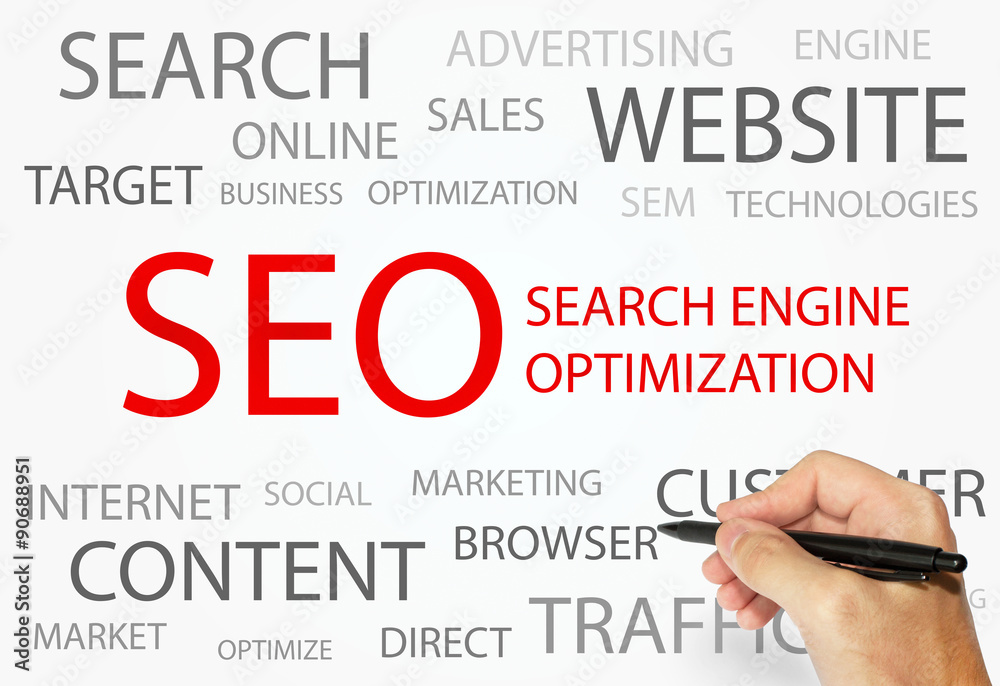 Search Engine Optimization words concept, Business and Internet concept Search Engine Optimization words concept, Business and Internet concept