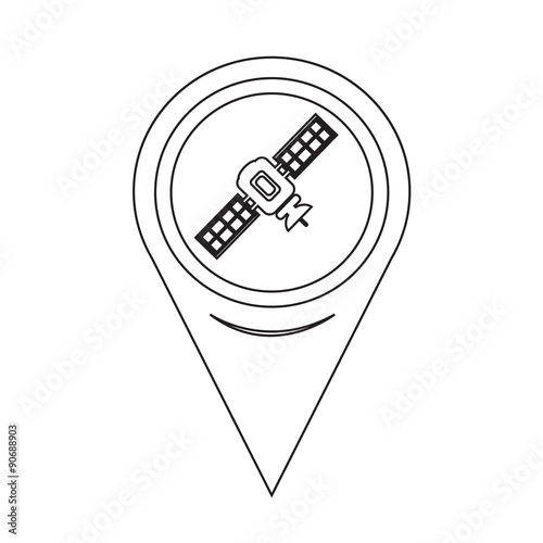 Map Pointer Satellite Icon