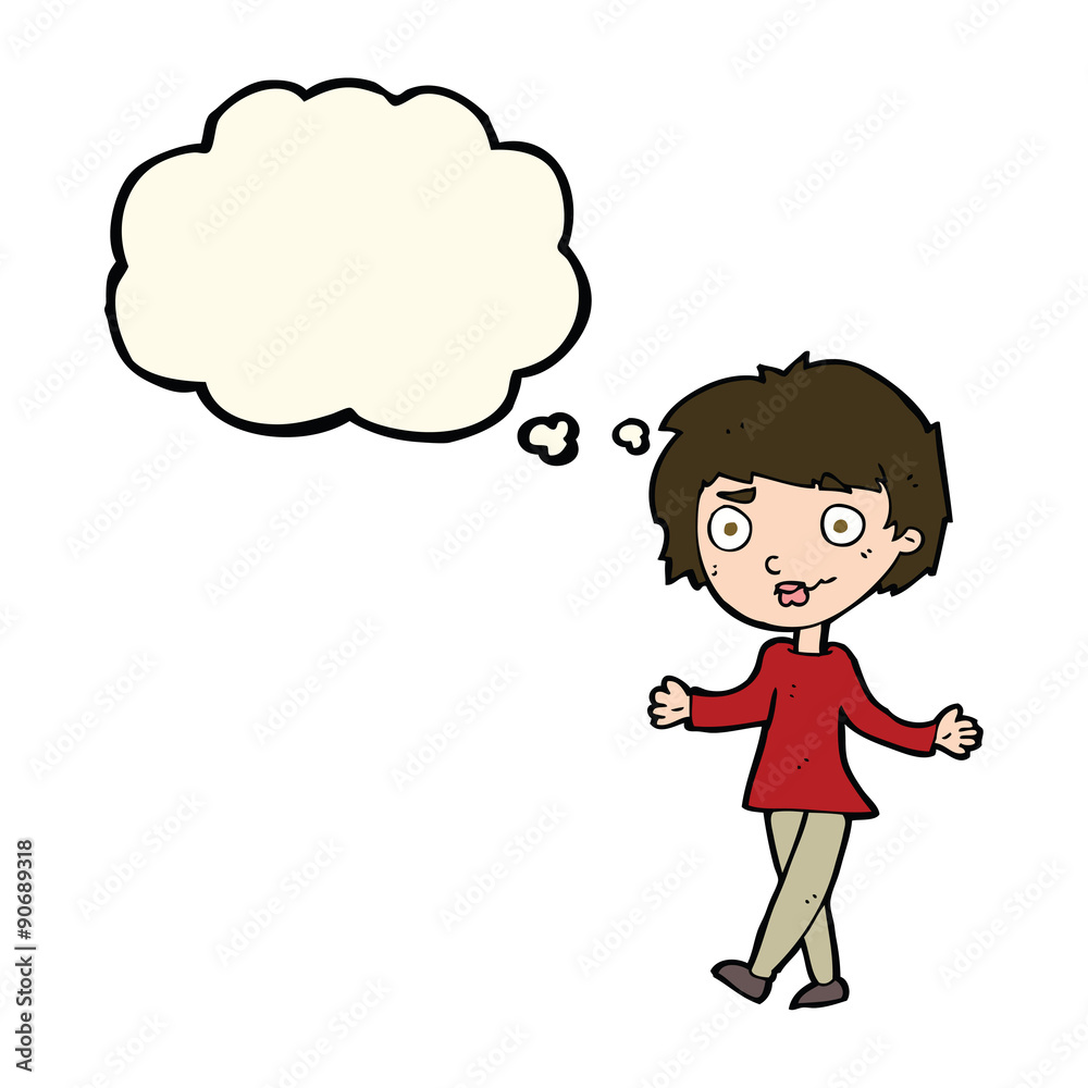 cartoon confused woman with thought bubble cartoon confused woman with thought bubble