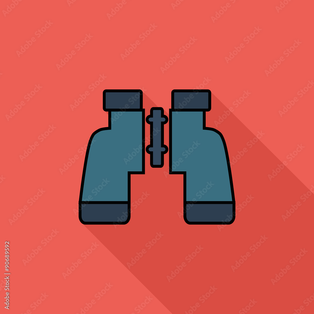 Binoculars flat icon