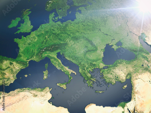 Fototapeta Naklejka Na Ścianę i Meble -  Europa aus dem Weltall