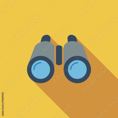 Binoculars flat icon