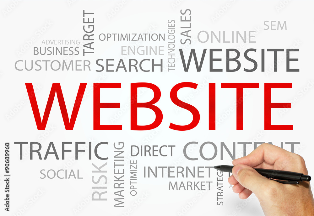 Website words concept, Business and Internet concept Website words concept, Business and Internet concept